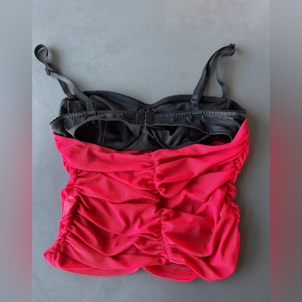 Red Mesh Top - Picture 3 of 3